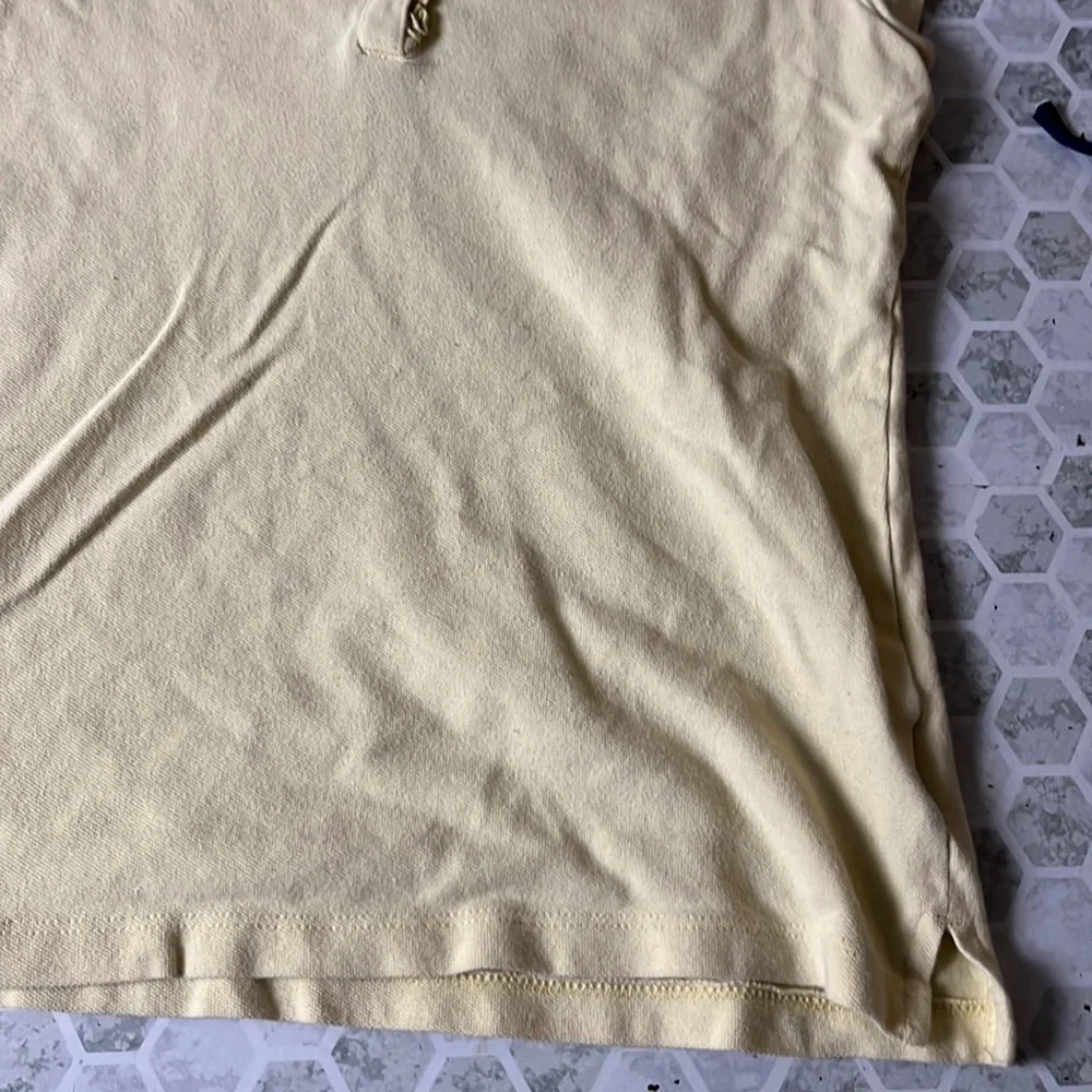 Children’s Place Youth Large Pale Yellow Short Sleeve Collared Polo Shirt